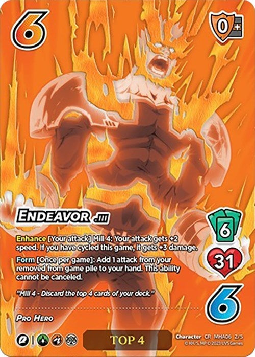 Image for Endeavor (Hero League Championship 2023 Chrome Rare - Top 4) (UniVersus: My Hero Academia Promo Cards) (2/5) - UniVersus
