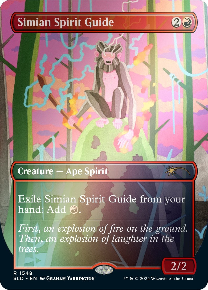 Image for Simian Spirit Guide (Rainbow Foil) (Secret Lair Drop Series) (1548) - Magic: The Gathering