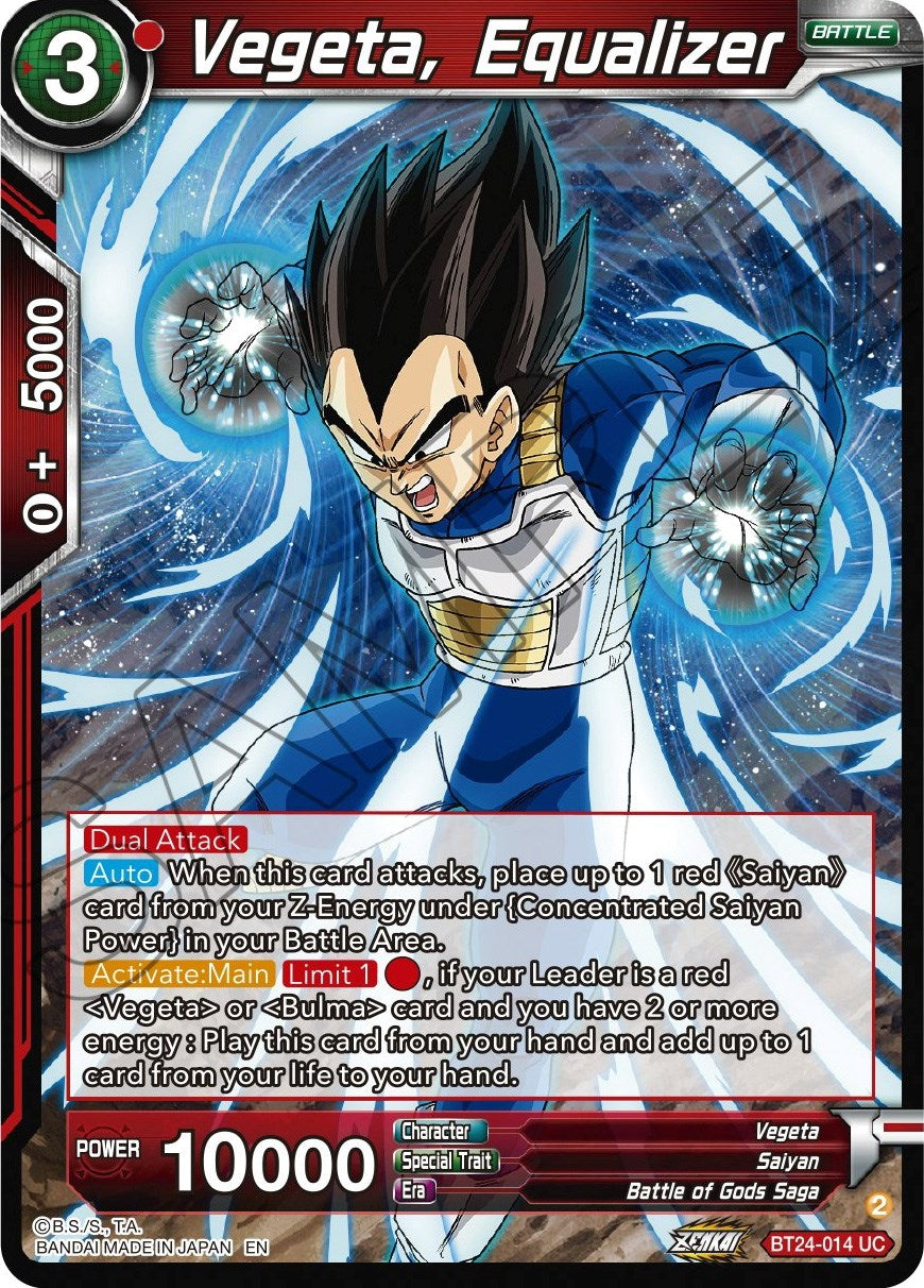 Image for Vegeta, Equalizer (Beyond Generations) (BT24-014) - Dragon Ball Super: Masters