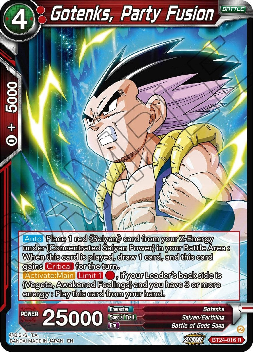 Image for Gotenks, Party Fusion (Beyond Generations) (BT24-016) - Dragon Ball Super: Masters