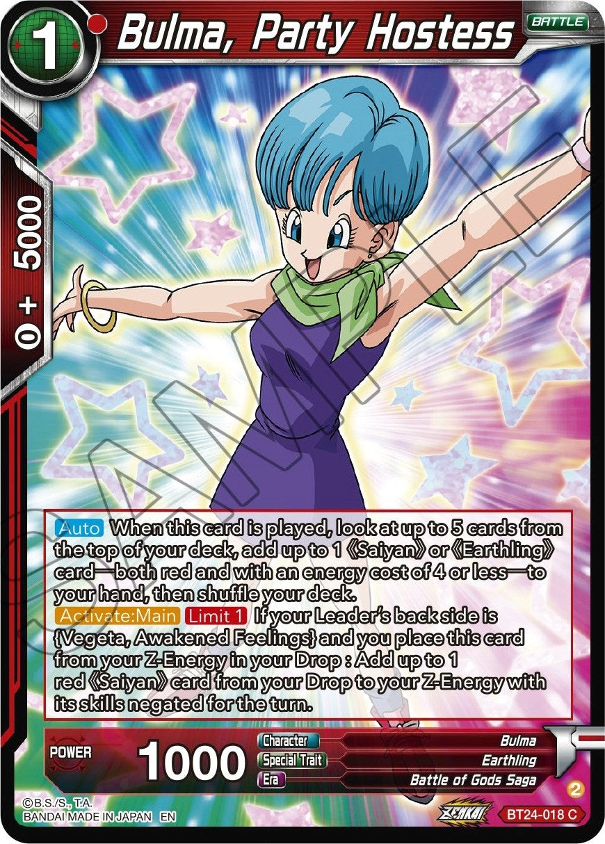 Image for Bulma, Party Hostess (Beyond Generations) (BT24-018) - Dragon Ball Super: Masters