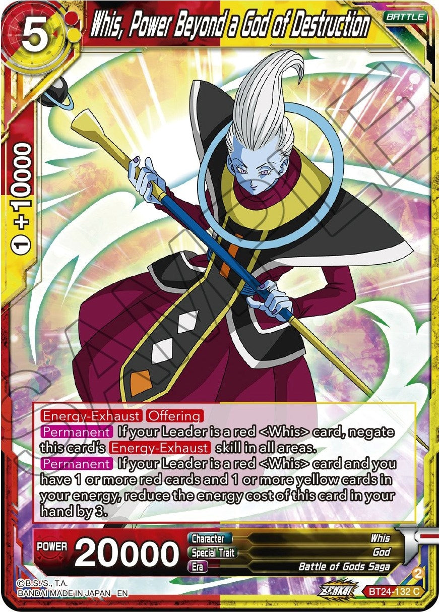 Image for Whis, Power Beyond a God of Destruction (Beyond Generations) (BT24-132) - Dragon Ball Super: Masters