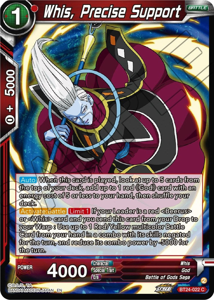Image for Whis, Precise Support (Beyond Generations) (BT24-022) - Dragon Ball Super: Masters