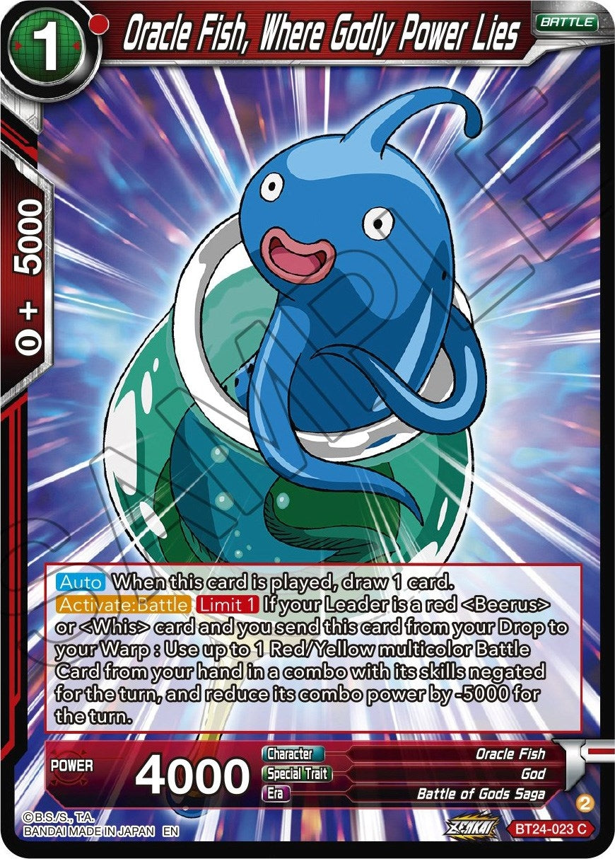 Image for Oracle Fish, Where Godly Power Lies (Beyond Generations) (BT24-023) - Dragon Ball Super: Masters