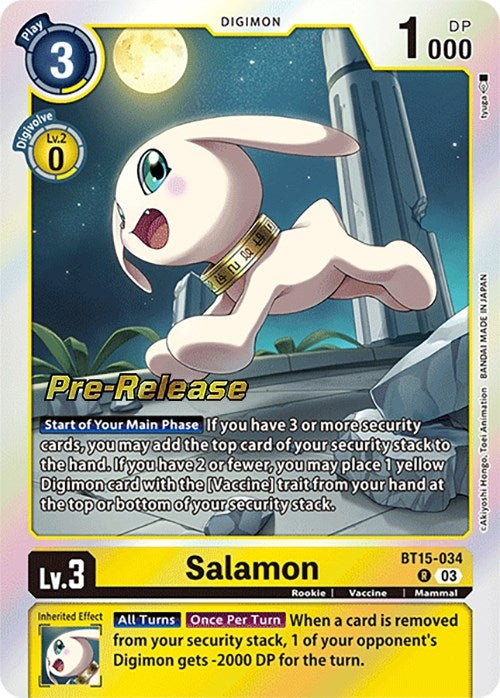 Image for Salamon (BT15-034 R) (BT15_PR) - Digimon Card Game