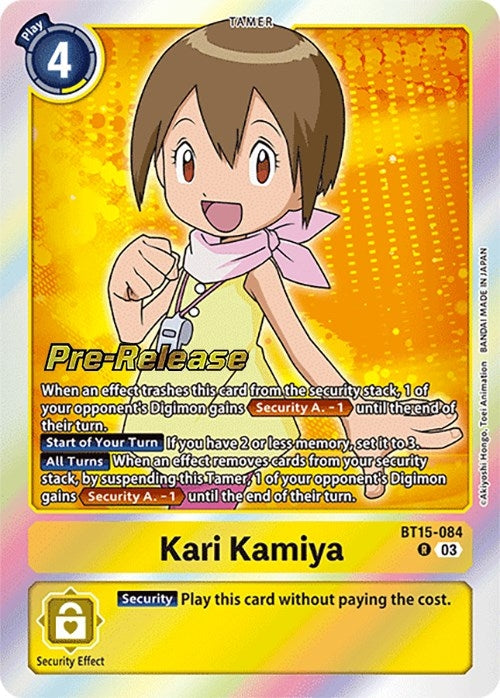 Image for Kari Kamiya (BT15-084 R) (BT15_PR) - Digimon Card Game