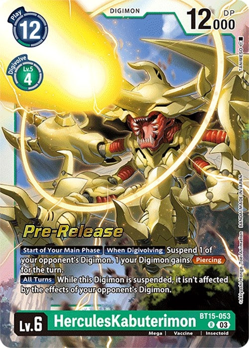 Image for HerculesKabuterimon (BT15-053 R) (BT15_PR) - Digimon Card Game