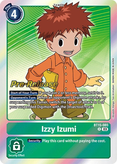 Image for Izzy Izumi (BT15-085 R) (BT15_PR) - Digimon Card Game