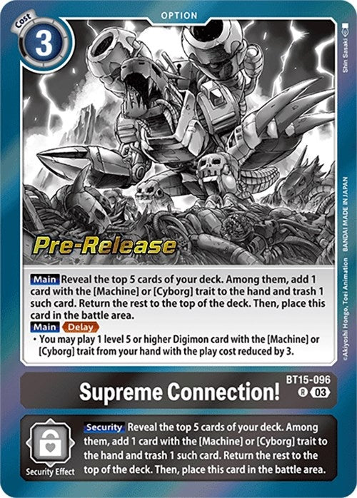 Image for Supreme Connection! (BT15-096 R) (BT15_PR) - Digimon Card Game