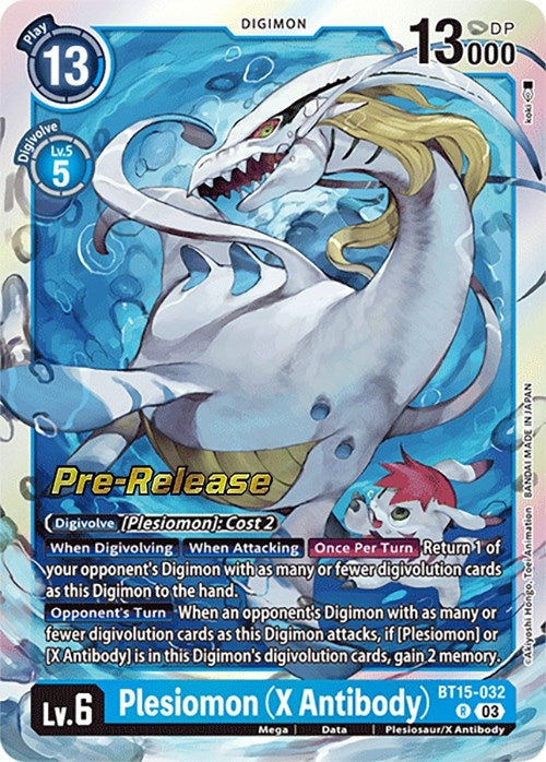Image for Plesiomon (X Antibody) (BT15-032 R) (BT15_PR) - Digimon Card Game
