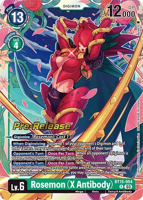 Image for Rosemon (X Antibody) (BT15-054 R) (BT15_PR) - Digimon Card Game