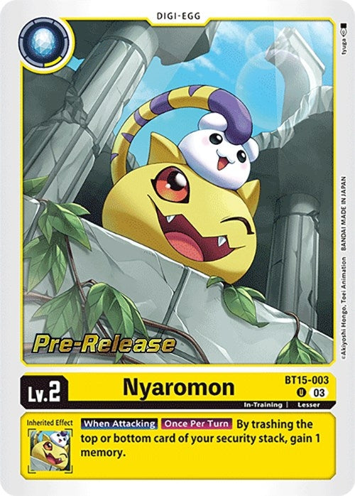 Image for Nyaromon (BT15-003 U) (BT15_PR) - Digimon Card Game