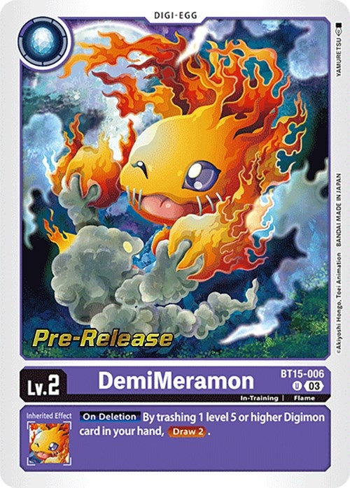 Image for DemiMeramon (BT15-006 U) (BT15_PR) - Digimon Card Game