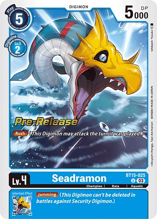 Image for Seadramon (BT15-025 U) (BT15_PR) - Digimon Card Game