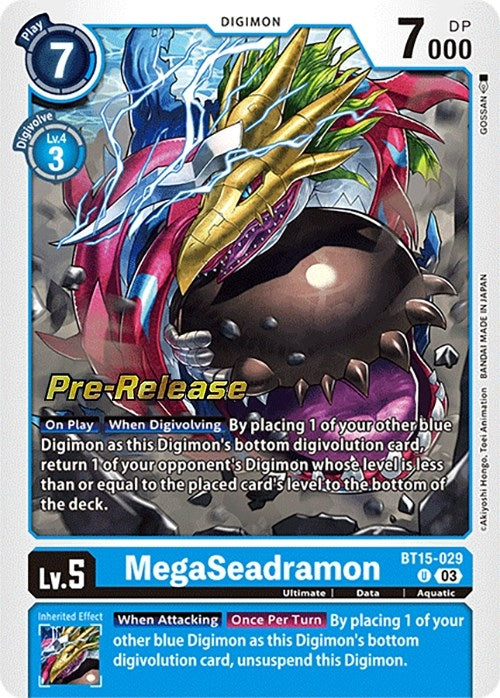 Image for MegaSeadramon (BT15-029 U) (BT15_PR) - Digimon Card Game
