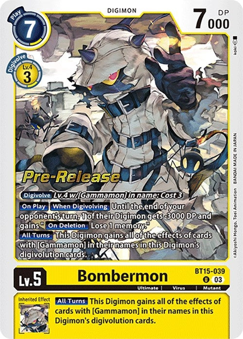 Image for Bombermon (BT15-039 U) (BT15_PR) - Digimon Card Game