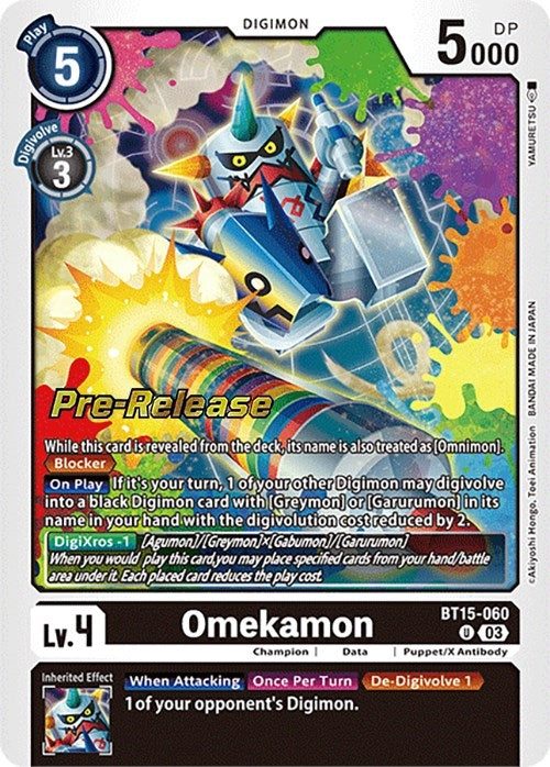 Image for Omekamon (BT15-060 U) (BT15_PR) - Digimon Card Game