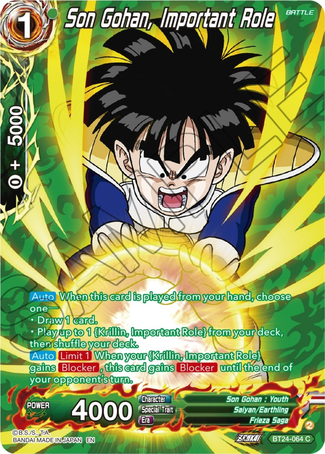 Image for Son Gohan, Important Role (Collector Booster Silver) (Beyond Generations) (BT24-064) - Dragon Ball Super: Masters