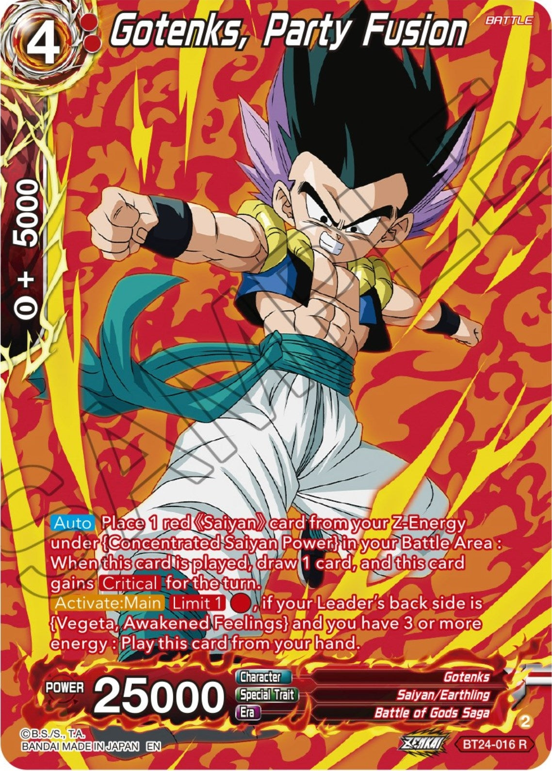Image for Gotenks, Party Fusion (Collector Booster Silver) (Beyond Generations) (BT24-016) - Dragon Ball Super: Masters