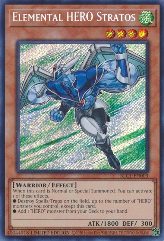 Image for Elemental HERO Stratos (Battles of Legend: Chapter 1) (BLC1-EN003) - YuGiOh