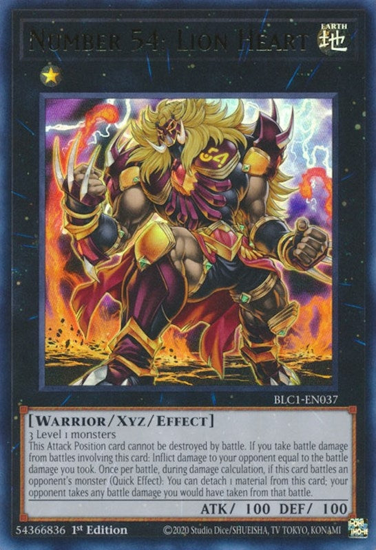 Image for Number 54: Lion Heart (Battles of Legend: Chapter 1) (BLC1-EN037) - YuGiOh