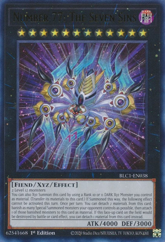 Image for Number 77: The Seven Sins (Battles of Legend: Chapter 1) (BLC1-EN038) - YuGiOh