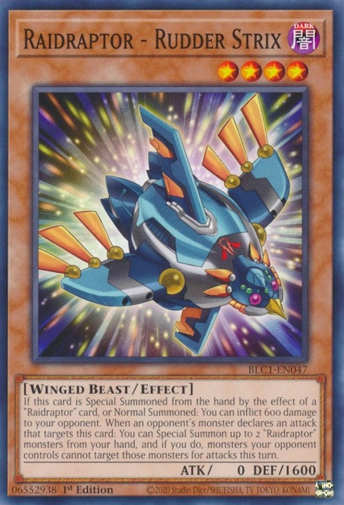 Image for Raidraptor - Rudder Strix (Battles of Legend: Chapter 1) (BLC1-EN047) - YuGiOh