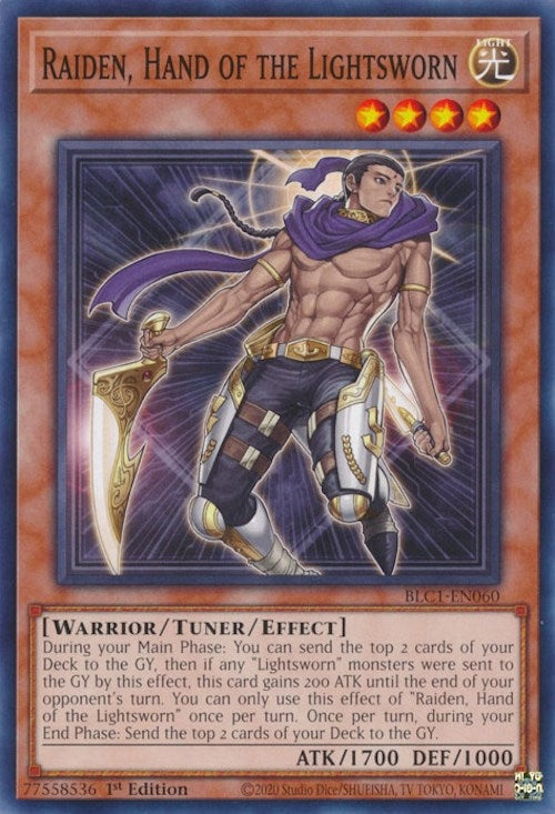 Image for Raiden, Hand of the Lightsworn (Battles of Legend: Chapter 1) (BLC1-EN060) - YuGiOh