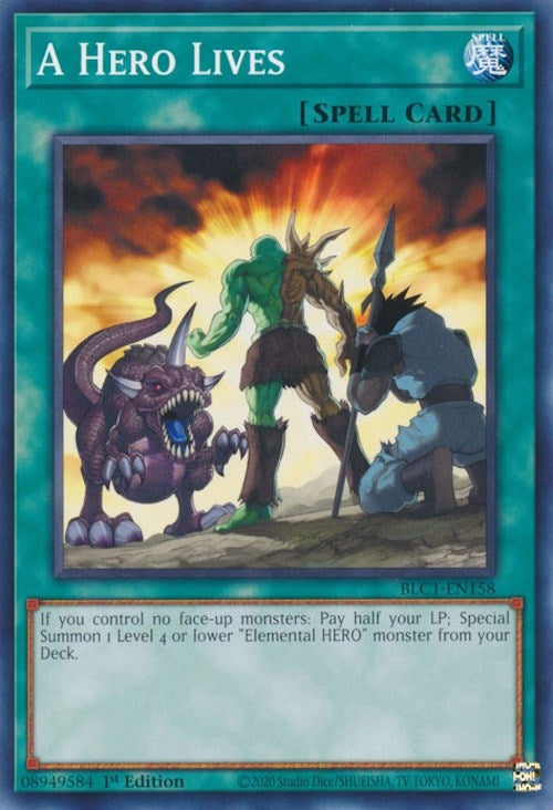 Image for A Hero Lives (Battles of Legend: Chapter 1) (BLC1-EN158) - YuGiOh