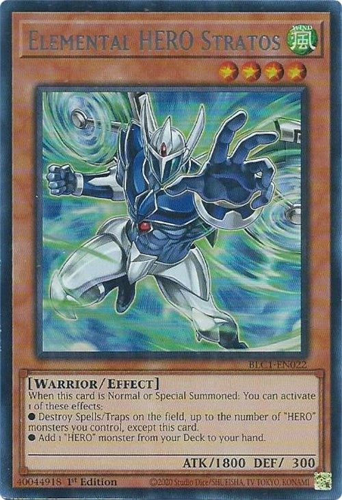 Image for Elemental HERO Stratos (Alternate Art) (Silver) (Battles of Legend: Chapter 1) (BLC1-EN022) - YuGiOh