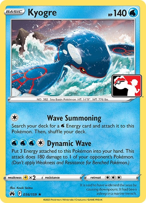 Image for Kyogre (Prize Pack Series Cards) (036/159) - Pokemon