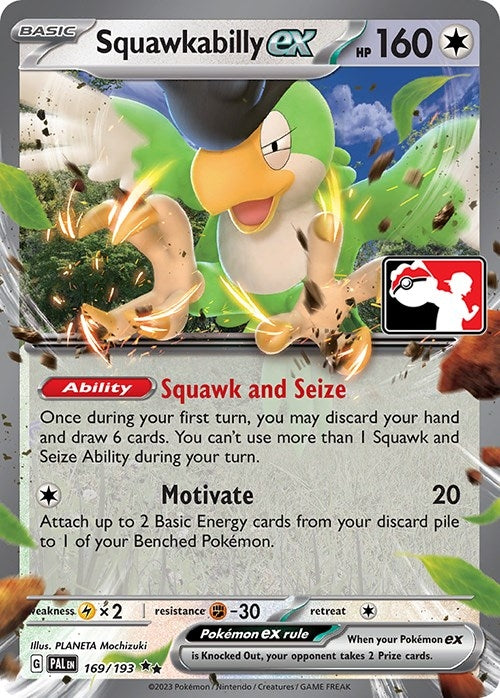 Image for Squawkabilly ex (Prize Pack Series Cards) (169/193) - Pokemon