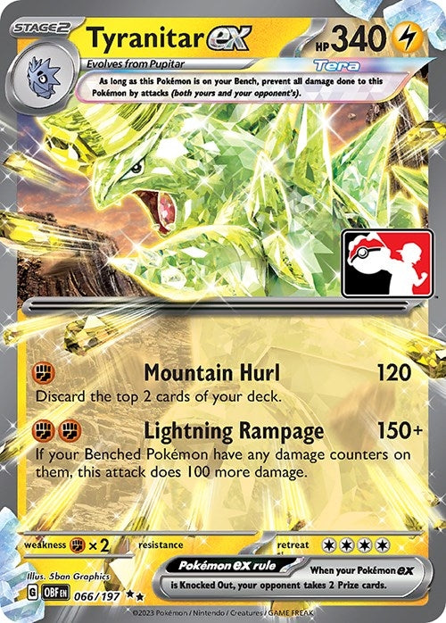 Image for Tyranitar ex (Prize Pack Series Cards) (066/197) - Pokemon