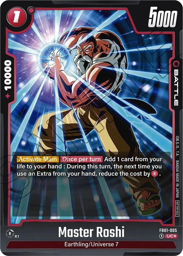 Image for Master Roshi (Tournament Pack 01) (Tournament and Championship Promos) (FB01-005) - Dragon Ball Super: Fusion World