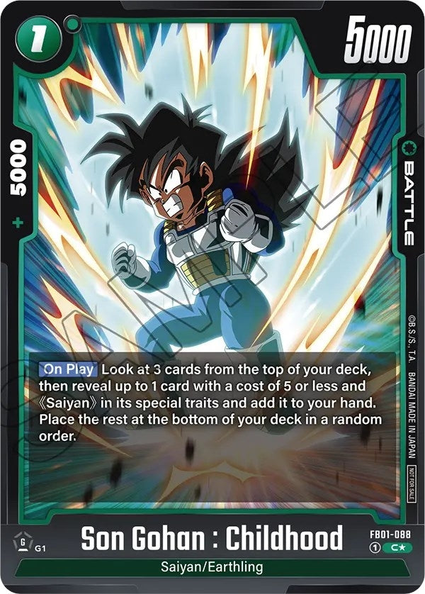 Image for Son Gohan : Childhood - FB01-088 (Tournament Pack 01) (Tournament and Championship Promos) (FB01-088) - Dragon Ball Super: Fusion World