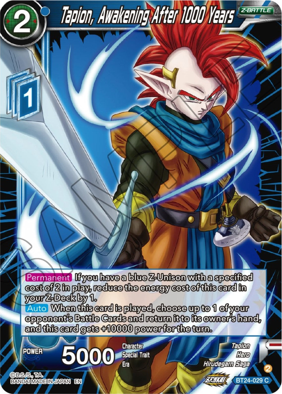Image for Tapion, Awakening After 1000 Years (Beyond Generations) (BT24-029) - Dragon Ball Super: Masters