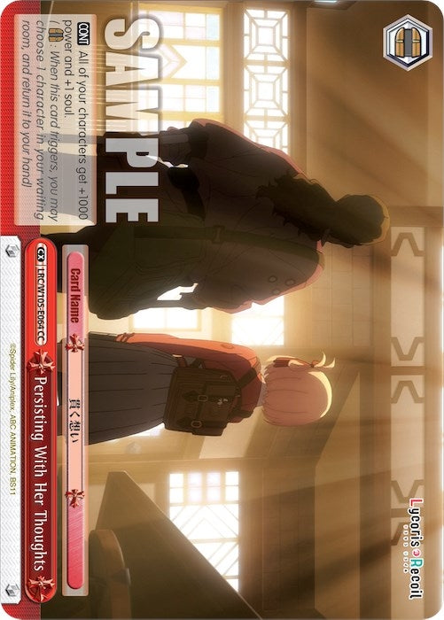 Image for Persisting With Her Thoughts (Lycoris Recoil) (LRC/W105-E064 CC) - Weiss Schwarz