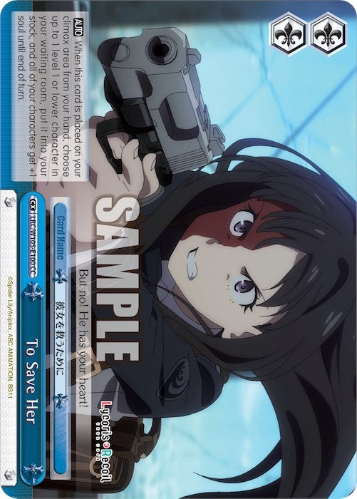 Image for To Save Her (Lycoris Recoil) (LRC/W105-E100 CC) - Weiss Schwarz