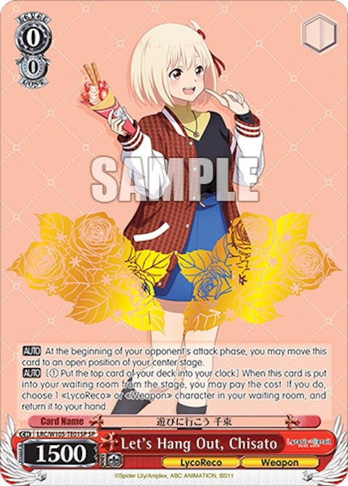 Image for Let's Hang Out, Chisato (SP) (Lycoris Recoil) (LRC/W105-TE01SP SP) - Weiss Schwarz