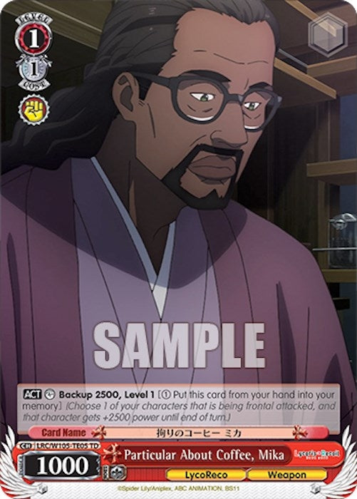 Image for Particular About Coffee, Mika (Lycoris Recoil) (LRC/W105-TE05 TD) - Weiss Schwarz