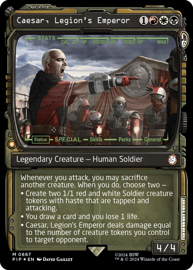 Image for Caesar, Legion's Emperor (Showcase) (Surge Foil) (Universes Beyond: Fallout) (867) - Magic: The Gathering