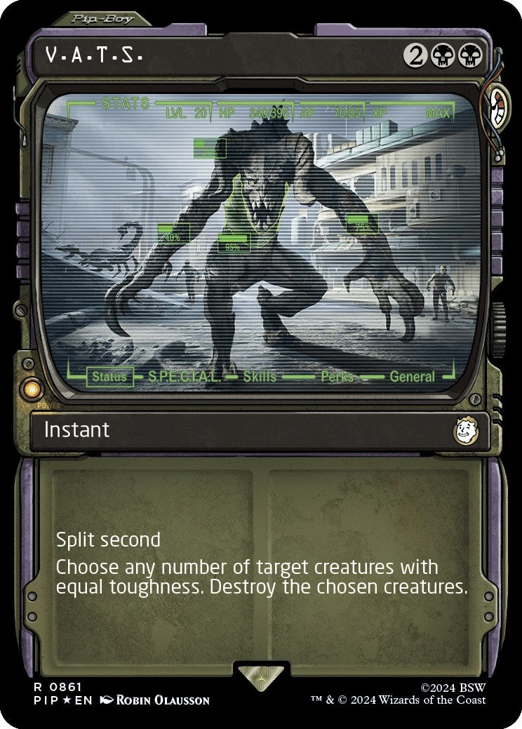 Image for V.A.T.S. (Showcase) (Surge Foil) (Universes Beyond: Fallout) (861) - Magic: The Gathering