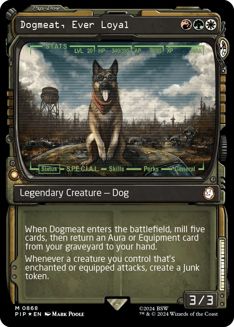 Image for Dogmeat, Ever Loyal (Showcase) (Surge Foil) (Universes Beyond: Fallout) (868) - Magic: The Gathering