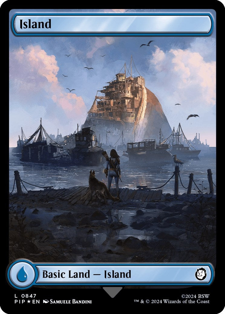 Image for Island (0847) (Surge Foil) (Universes Beyond: Fallout) (847) - Magic: The Gathering