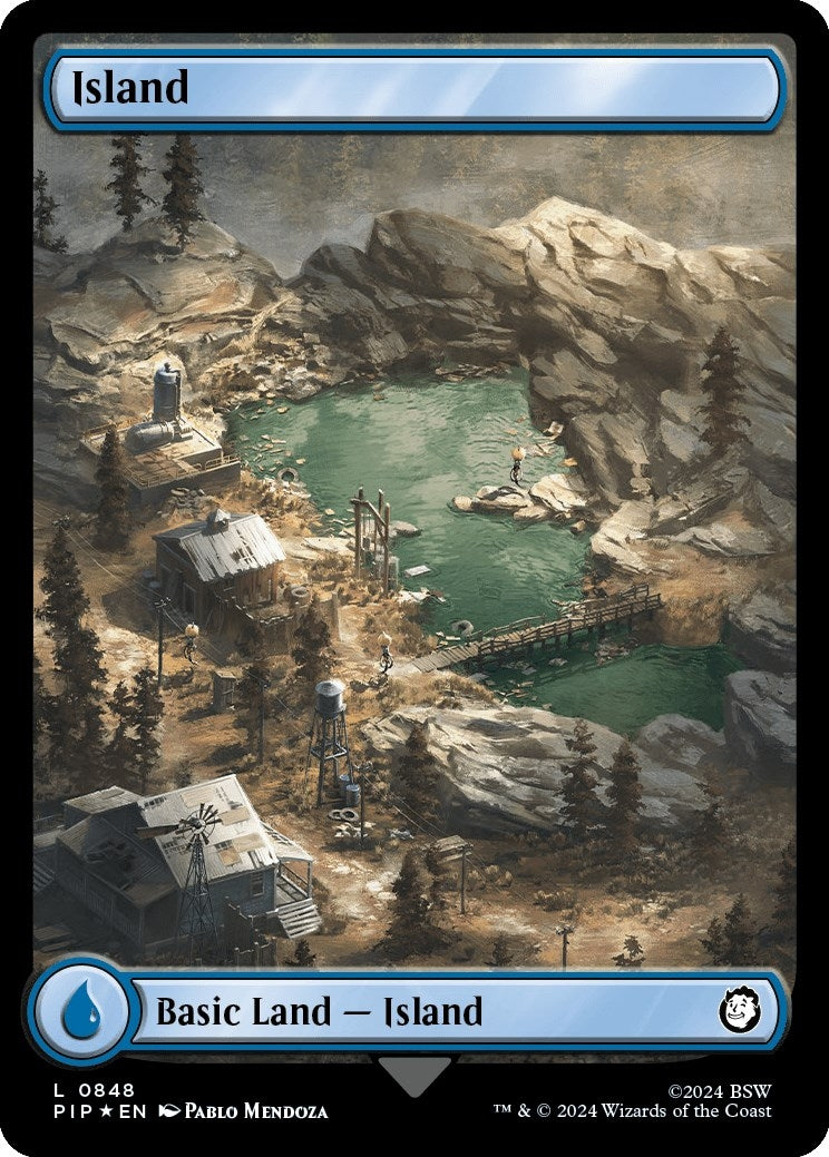 Image for Island (0848) (Surge Foil) (Universes Beyond: Fallout) (848) - Magic: The Gathering