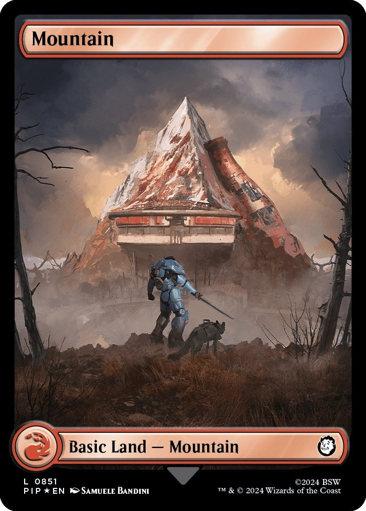 Image for Mountain (0851) (Surge Foil) (Universes Beyond: Fallout) (851) - Magic: The Gathering