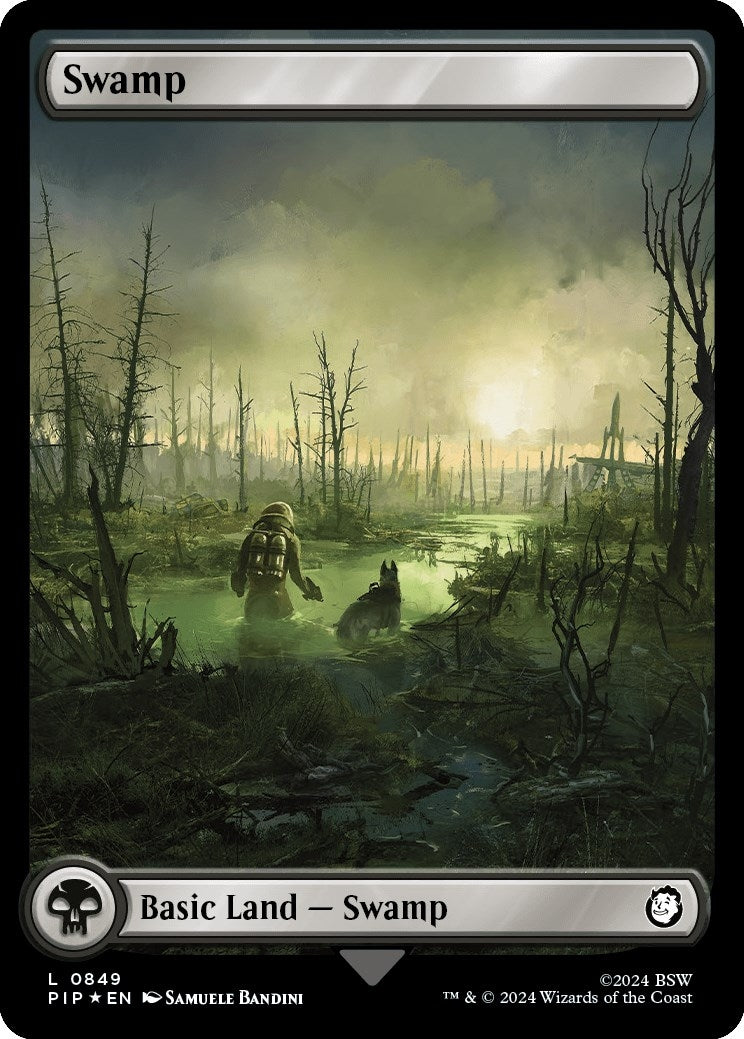 Image for Swamp (0849) (Surge Foil) (Universes Beyond: Fallout) (849) - Magic: The Gathering