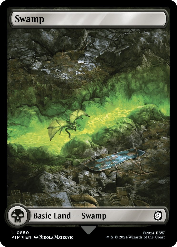Image for Swamp (0850) (Surge Foil) (Universes Beyond: Fallout) (850) - Magic: The Gathering