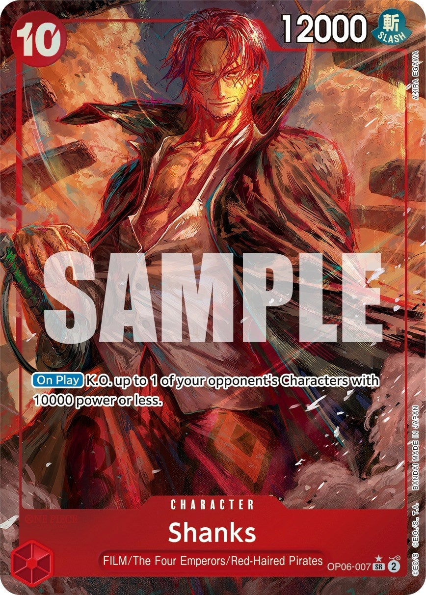 Image for Shanks (Alternate Art) (Wings of the Captain) (OP06-007) - One Piece Card Game