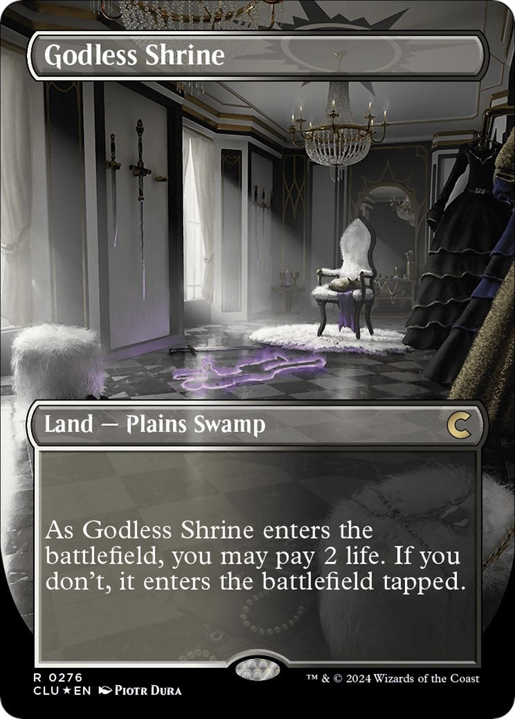 Image for Godless Shrine (Borderless) (Ravnica: Clue Edition) (276) - Magic: The Gathering